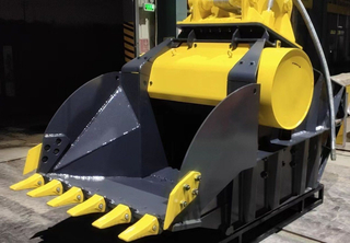 مرفق حفارة آلات البناء الصخرية Ex1200 6.7cbm Rock Bucket Standard Mine الثقيلة عالية مقاومة للاهتراء