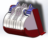 مرفق حفارة آلات البناء الصخرية Ex1200 6.7cbm Rock Bucket Standard Mine الثقيلة عالية مقاومة للاهتراء