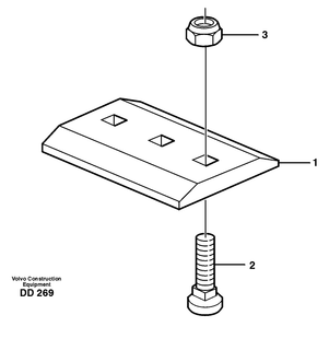 قطعة VOE11438927 VOLVO 11438927 L220 L180 محمل بولت على الحافة 