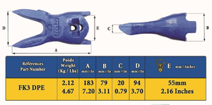 Feurst FK3 DPE دلو أسنان النمر