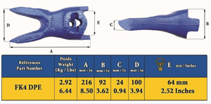 Feurst FK4 DPE دلو أسنان النمر